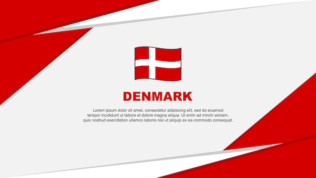 Denemarken Vlag Abstracte Achtergrond Ontwerpsjabloon Denemarken Onafhankelijkheidsdag Banner Cartoon Vectorillustratie Denemarken Achtergrond