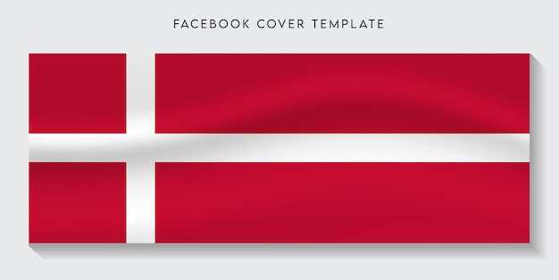 Denemarken vlag social media bannerontwerp