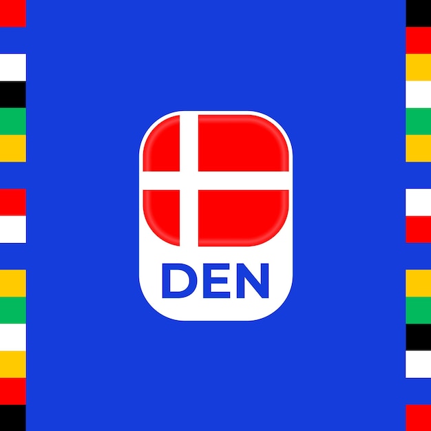Denemarken vlag voetbal 2024 toernooi