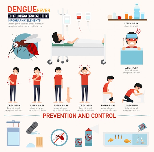 Infographics di febbre rompiossa