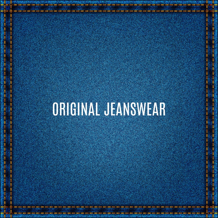 Vector denim background of jeans blue texture fabric with pocket