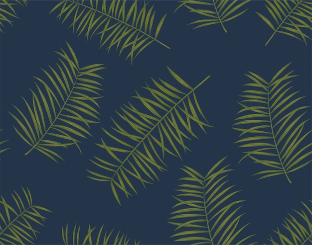 Denim Leaves Pattern