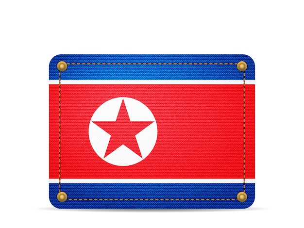 Denim North Korea flag