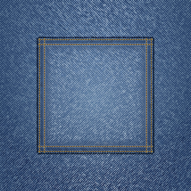 Denim texture with square pocket
