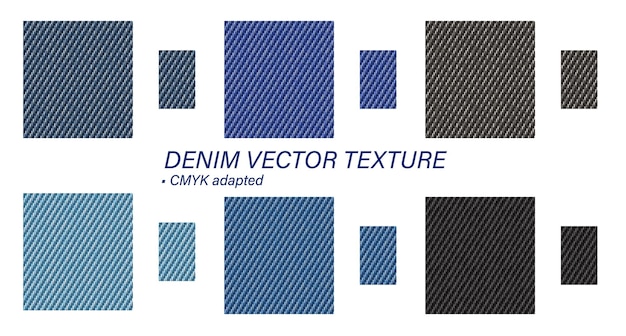Vector denim textures sample tile for seamless patterns