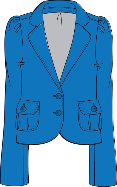 Vector denim vest voor dames jas vector illustratie sjabloon