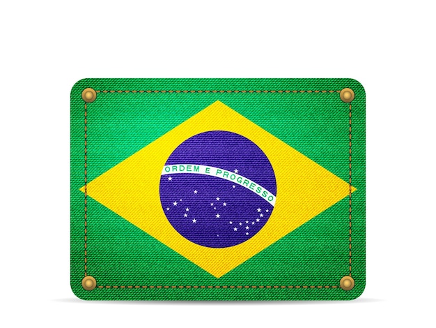 Denim vlag van Brazilië