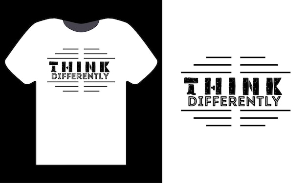 Vector denk anders, typografie t-shirt ontwerpconcept.