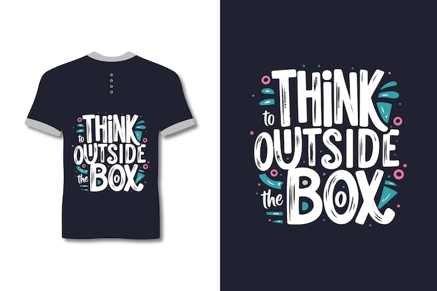 denk buiten de doos creatief t-shirt ontwerp