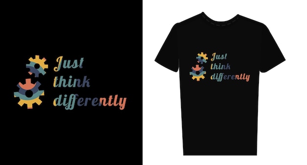 Denk gewoon anders citaten t-print shirtontwerp