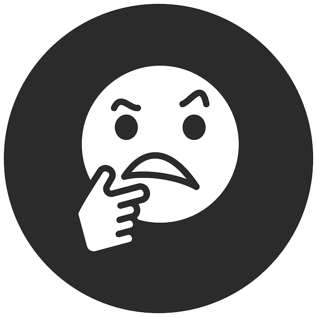 Denkende gezicht vector icoon illustratie van emoji icoon set