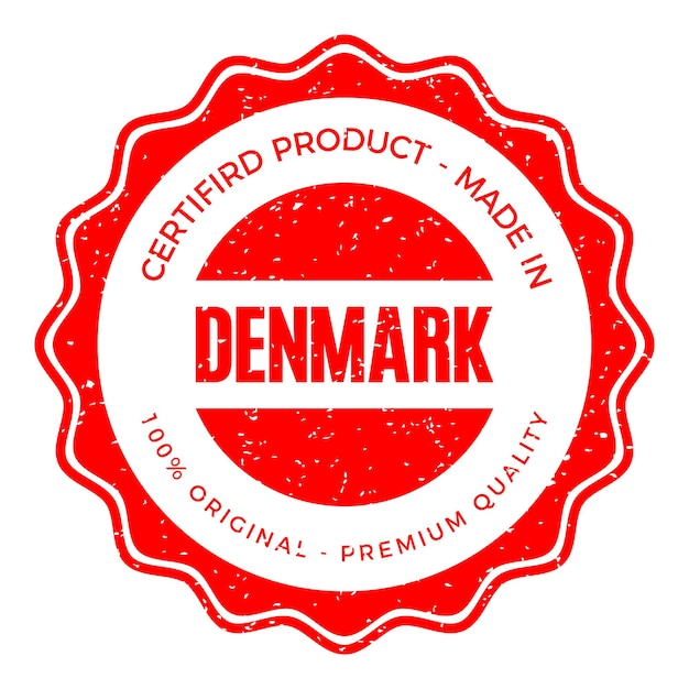 Vector denmark country rubber stamp