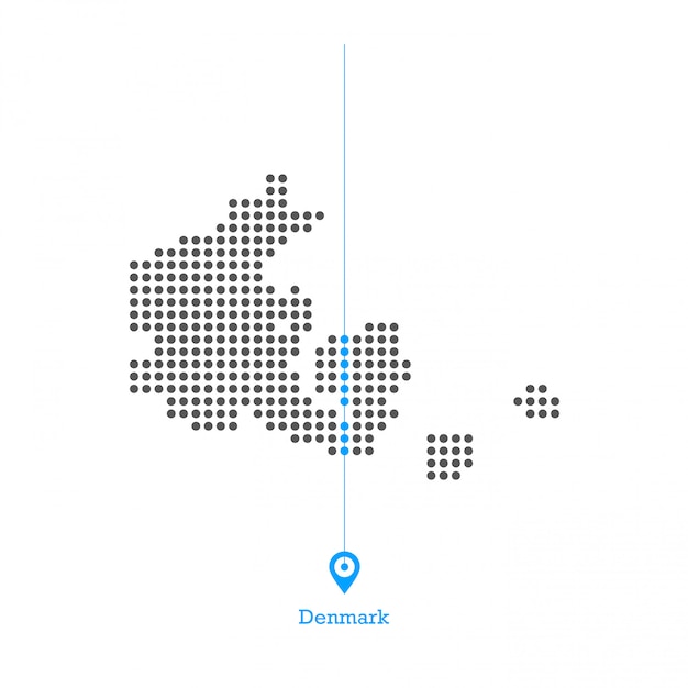 La danimarca ha doted il vettore di progettazione della mappa