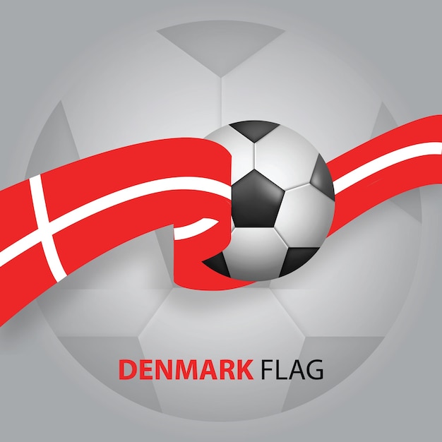 Denmark Flag with Ball