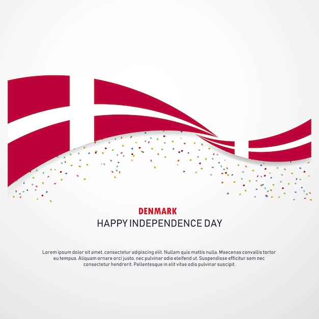 Vector denmark happy independence day background