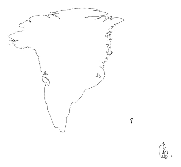 Vector denmark map design outline map illustration