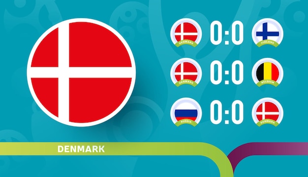 Denmark national team schedule matches in the final stage at the 2020 football championship