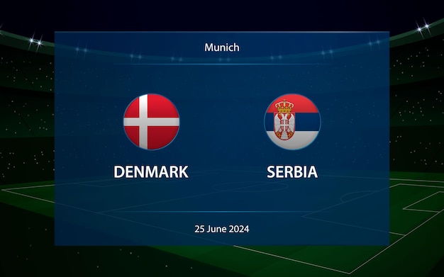 Denmark vs Serbia Europe football tournament 2024