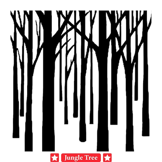 Dense Forest Understory Captivating Vector Tree Silhouette Designs