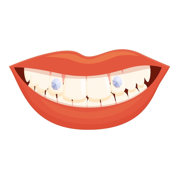 Vector dent gem icon cartoon vector medical health clean mouth