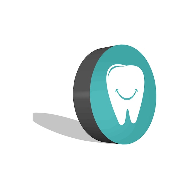 Dental 3d icon vector template design illustration