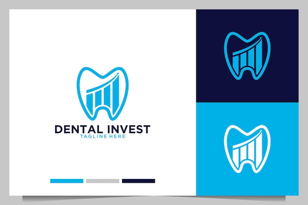 Dental business with level logo design