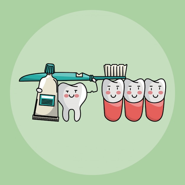 Dental care cartoons