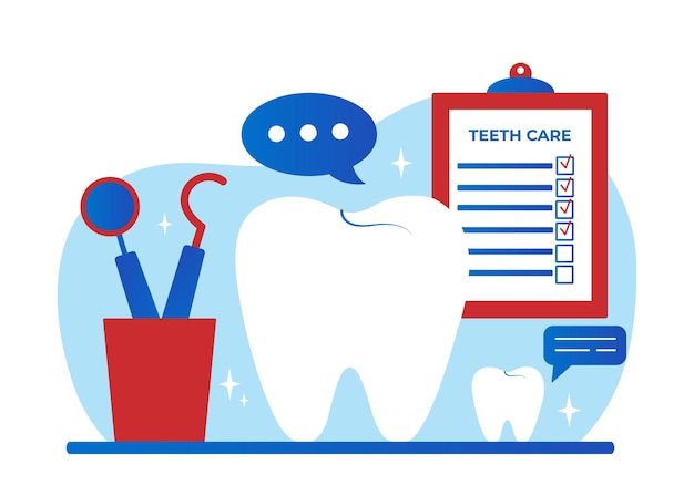 Vector dental care concept