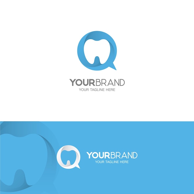 Logo di dental care and dental talk