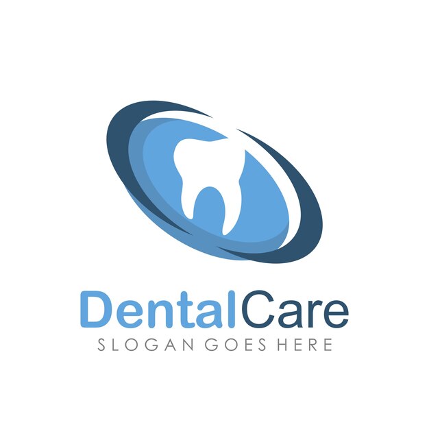 Il logo di cura dentale e odontoiatria degna modello