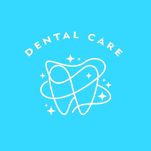 Dental care icon logo vector design