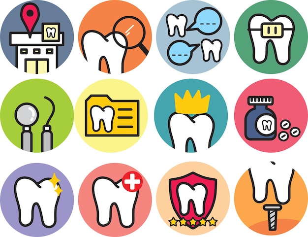 Dental Care Icon Set