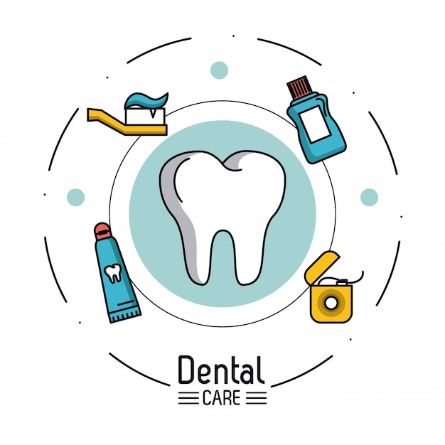 Vector dental care infographic background