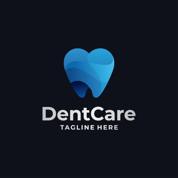 Dental care logo design medico clinico illustrazione vettoriale