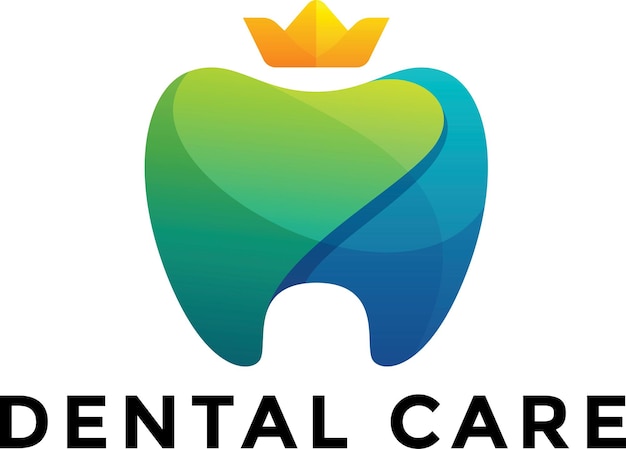 Vector dental care logo design vector template