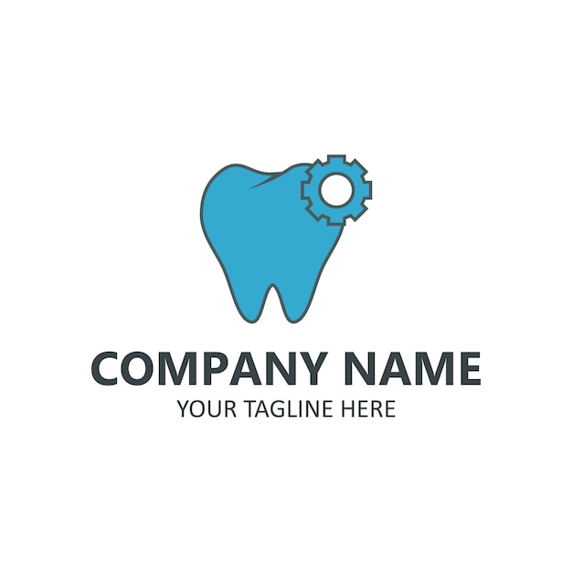 白い背景に歯科治療のロゴ