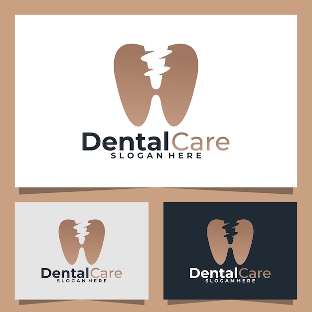 Dental care logo vector design template