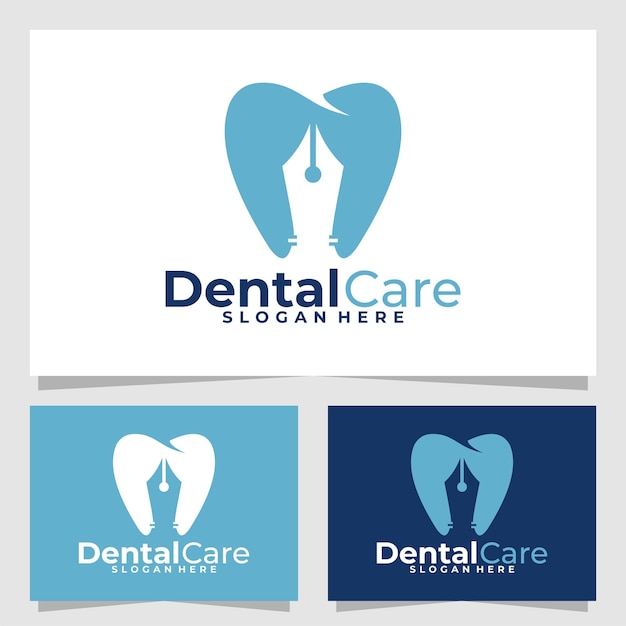 Dental care logo vector design template