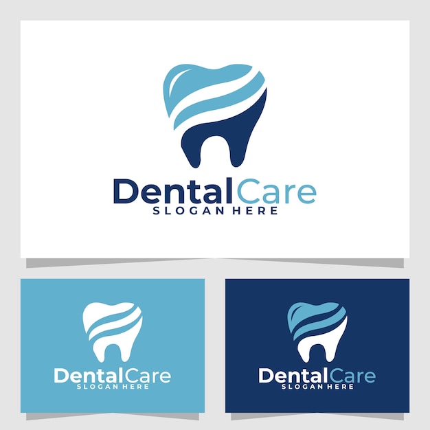 Dental care logo vector design template