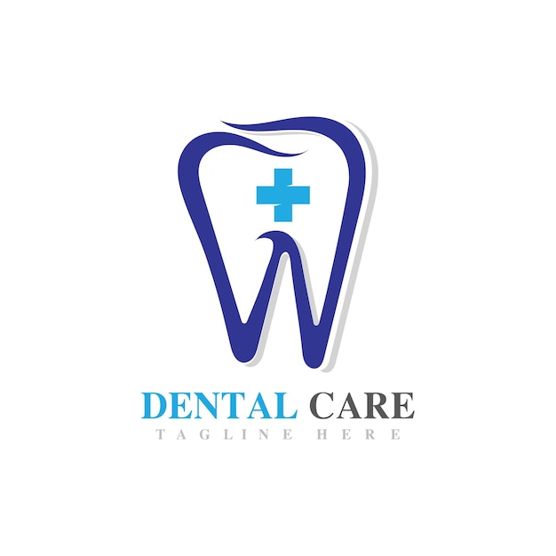 Vector dental care logo vector icon design image