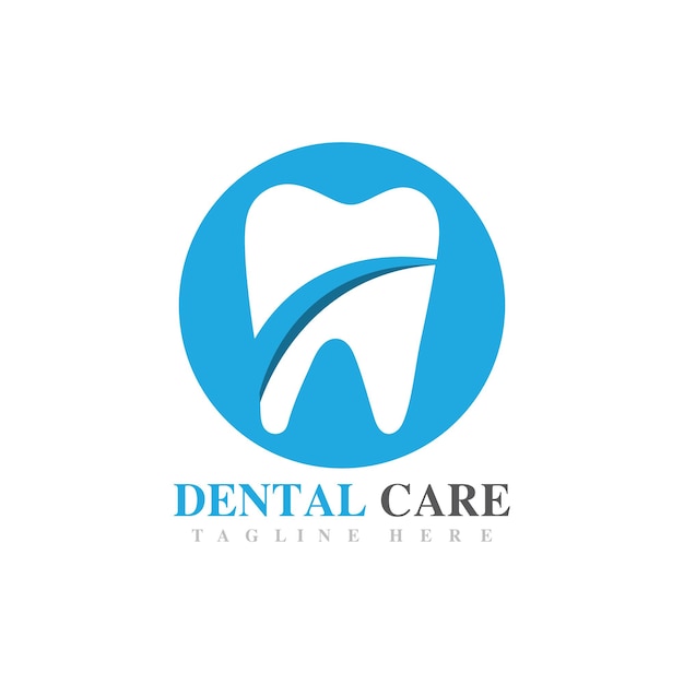 Dental care logo vector icon design image