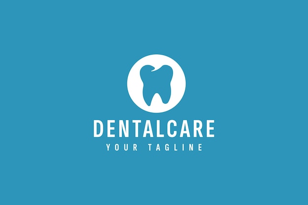 Dental care logo vector icon illustration