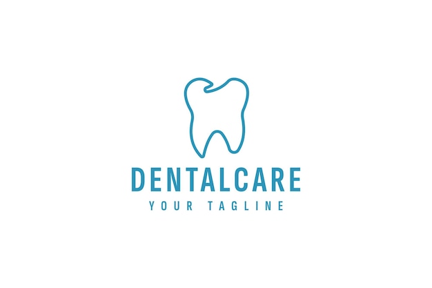 Dental care logo vector icon illustration