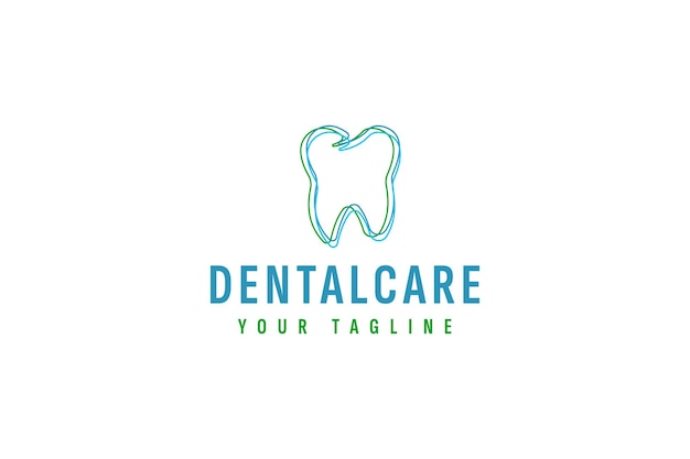 Dental care logo vector icon illustration