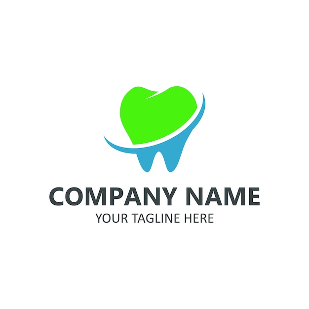 Dental care logo on white background 