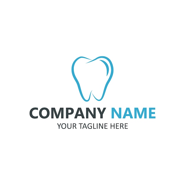 Dental care logo on white background 