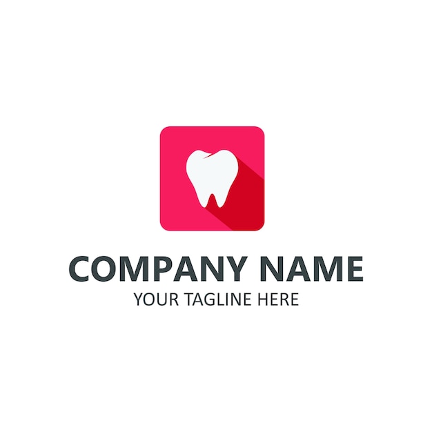 Dental care logo on white background 