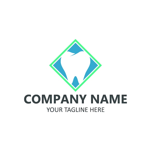 Dental care logo on white background 