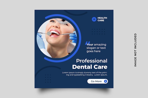 Vector dental care social media banner