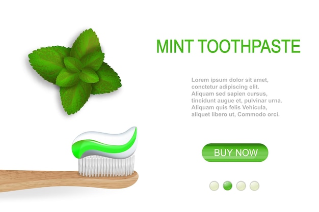 Dental care Tooth and Mint Leaf Icon vector Concept